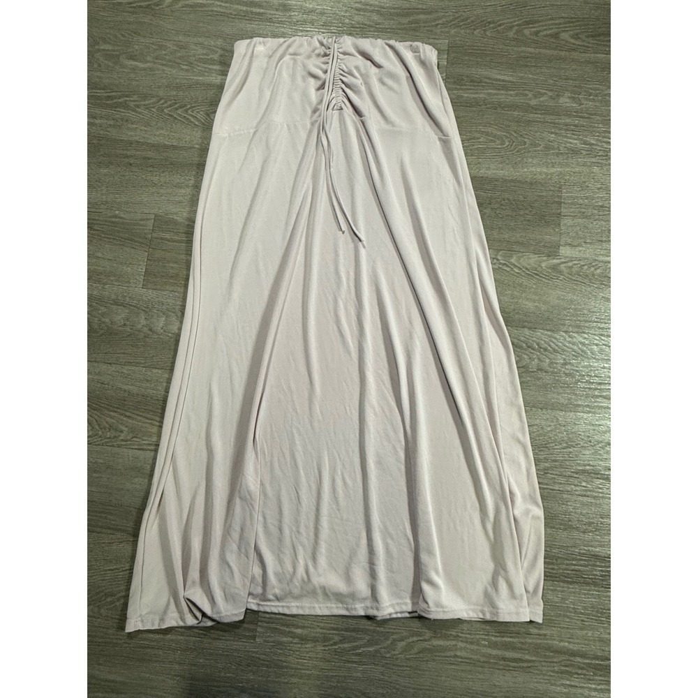 Wasabi + Mint Lavender Strapless Maxi Dress Cinched Bust Lilac Large NWT